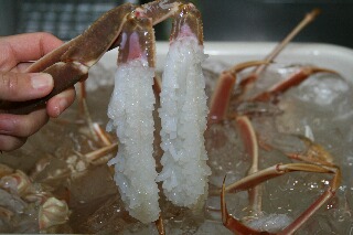 カニ刺し（餅花造り）