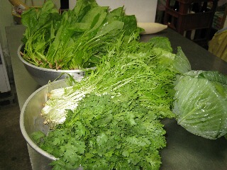 朝市の野菜