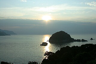 山陰・香住海岸の夕日