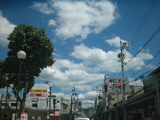 猛暑の豊岡市内