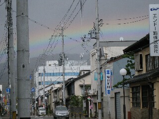 虹。豊岡市内で。