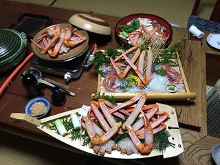 香住ガニ料理の一例