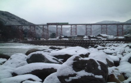 余部鉄橋雪景色