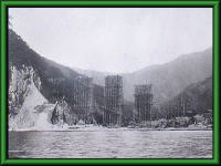 建設当時の餘部鉄橋